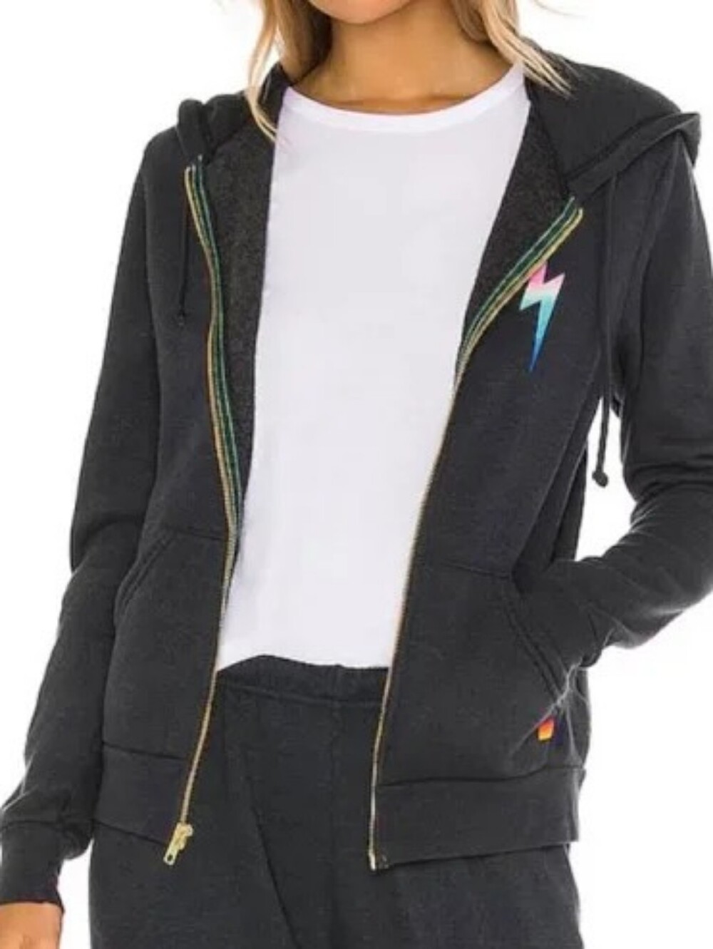 Aviator Nation bolt zip hoodie